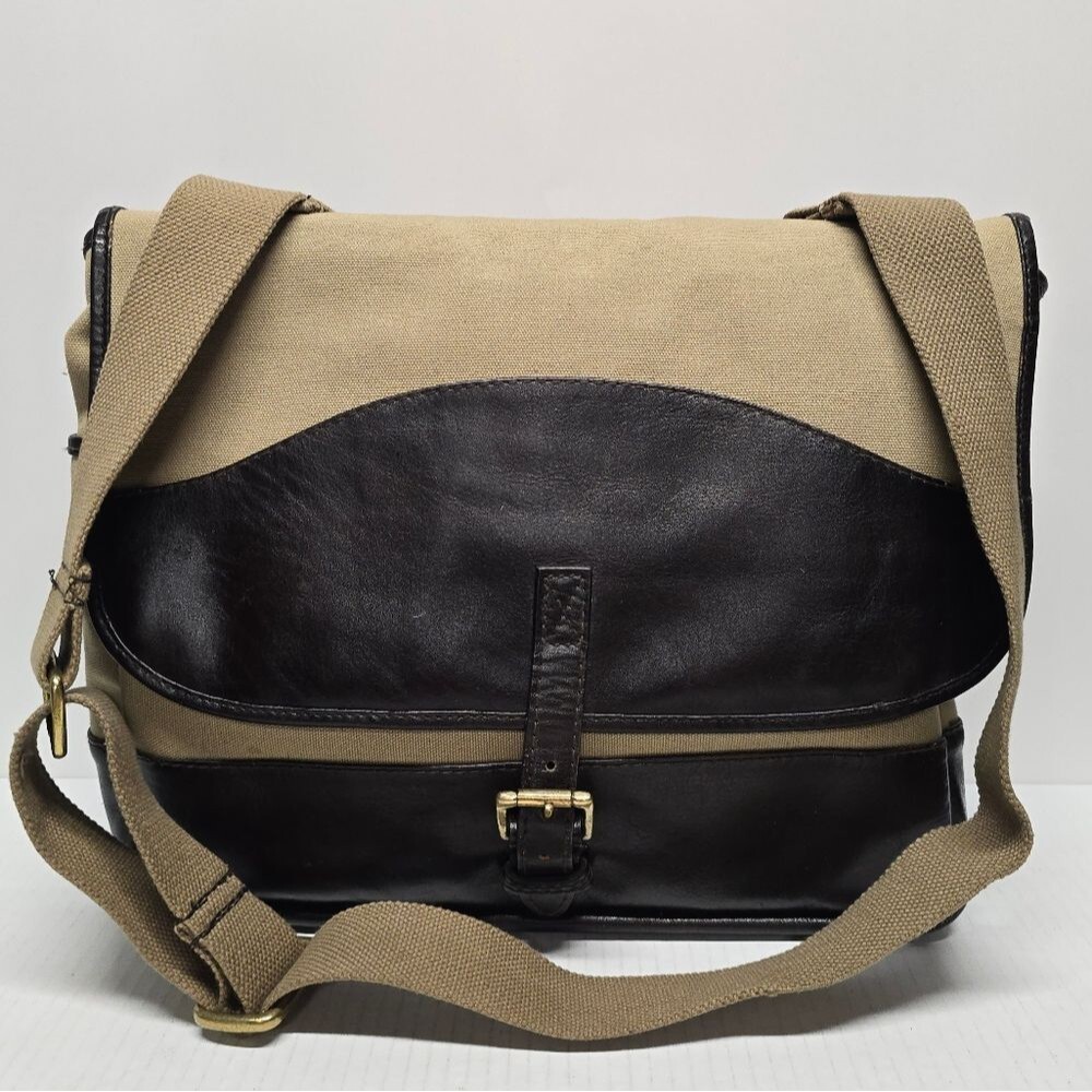 Wilson's Leather Canvas Messenger Bag
